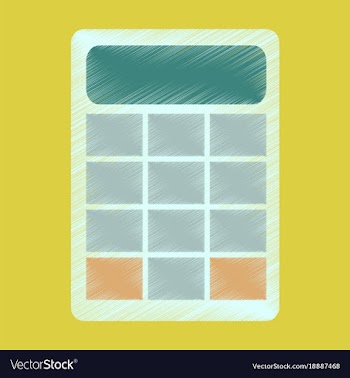 Flat shading style icon economy calculator vector image