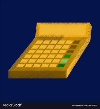 Flat shading style icon economy calculator vector image