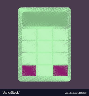 Flat shading style icon economy calculator vector image