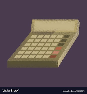 Flat shading style icon economy calculator vector image