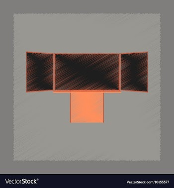 Flat shading style icon education blackboard vector image