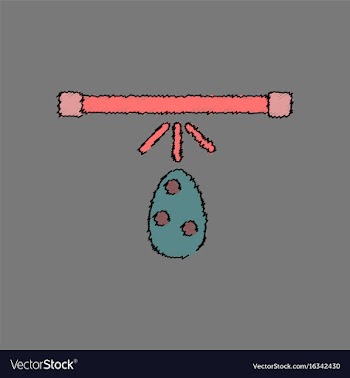 Flat shading style icon effect on egg vector image