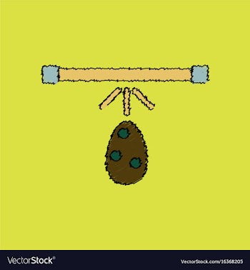 Flat shading style icon effect on egg vector image