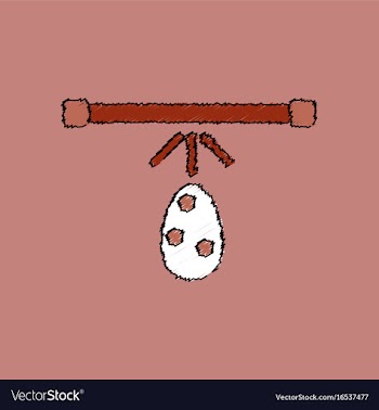 Flat shading style icon effect on egg vector image