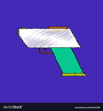 Flat shading style icon electric gun vector image