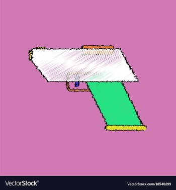 Flat shading style icon electric gun vector image