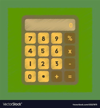 Flat shading style icon electronic calculator vector image