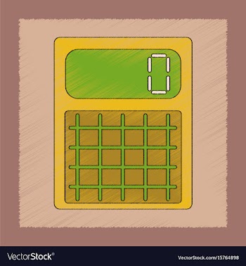 Flat shading style icon electronic calculator vector image