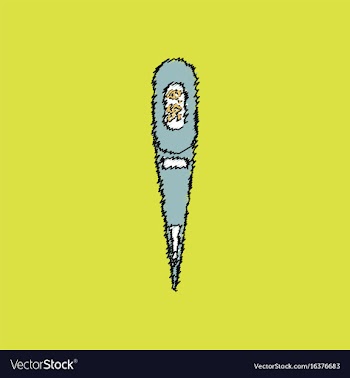 Flat shading style icon electronic thermometer vector image
