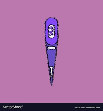 Flat shading style icon electronic thermometer vector image