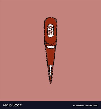 Flat shading style icon electronic thermometer vector image
