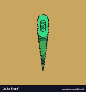 Flat shading style icon electronic thermometer vector image