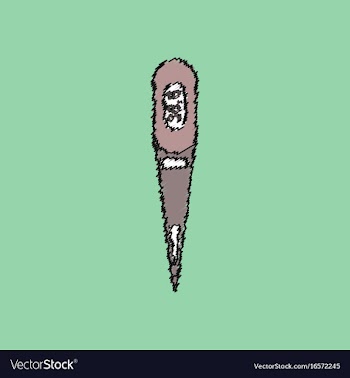 Flat shading style icon electronic thermometer vector image