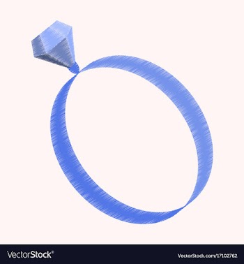 Flat shading style icon engagement ring vector image