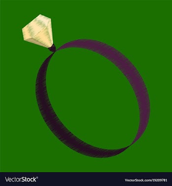 Flat shading style icon engagement ring vector image