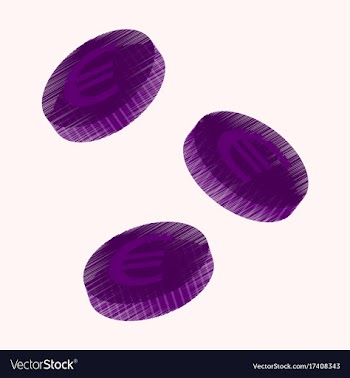 Flat shading style icon euro cents vector image