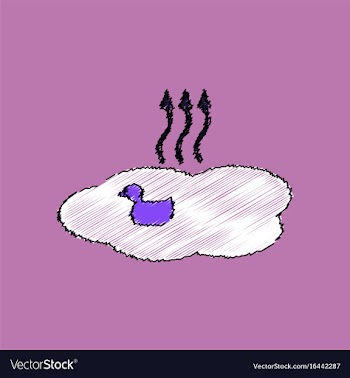 Flat shading style icon evaporation of water vector image