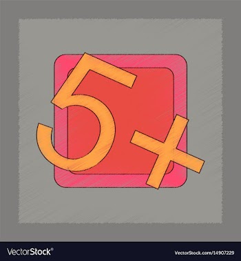 Flat shading style icon exam score excellent vector image