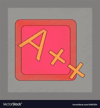 Flat shading style icon exam score excellent vector image