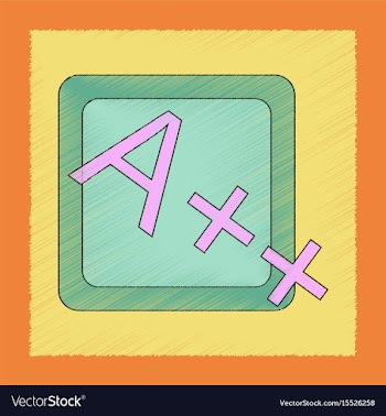 Flat shading style icon exam score excellent vector image