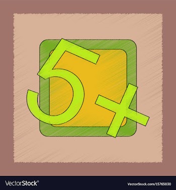 Flat shading style icon exam score excellent vector image