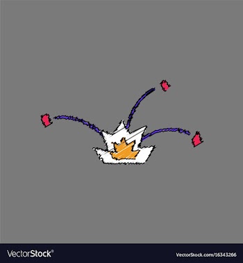 Flat shading style icon explosion and shards vector image