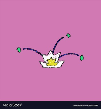 Flat shading style icon explosion and shards vector image