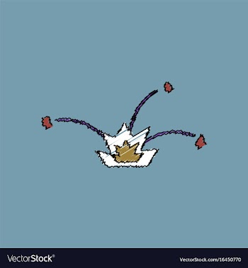 Flat shading style icon explosion and shards vector image