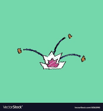 Flat shading style icon explosion and shards vector image