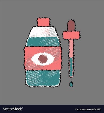 Flat shading style icon eye drops icon vector image