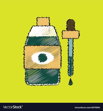 Flat shading style icon eye drops icon vector image