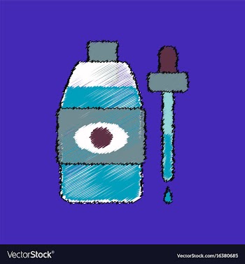 Flat shading style icon eye drops icon vector image