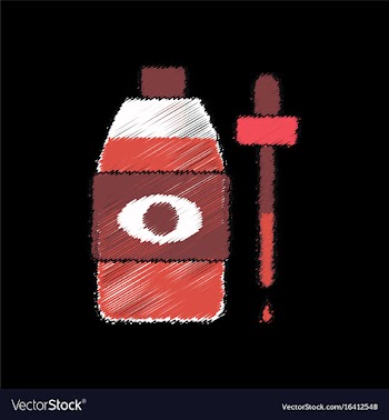 Flat shading style icon eye drops icon vector image