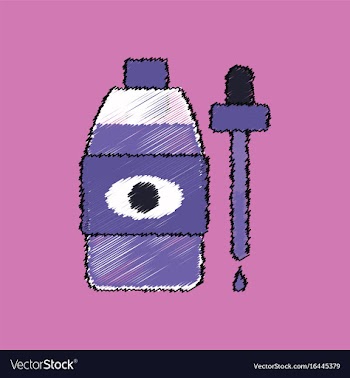 Flat shading style icon eye drops icon vector image