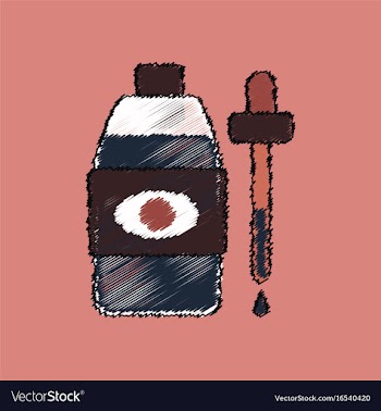 Flat shading style icon eye drops icon vector image