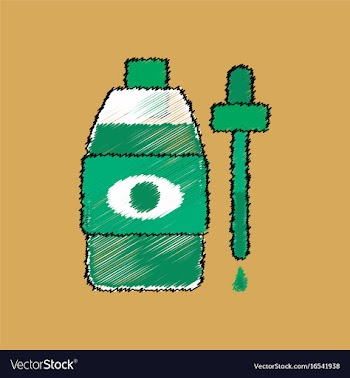 Flat shading style icon eye drops icon vector image