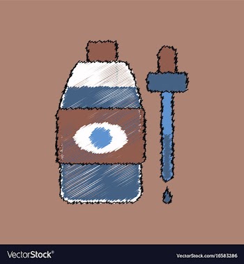 Flat shading style icon eye drops icon vector image