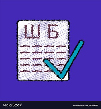 Flat shading style icon eye test with check mark vector image