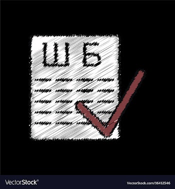 Flat shading style icon eye test with check mark vector image