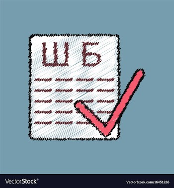 Flat shading style icon eye test with check mark vector image