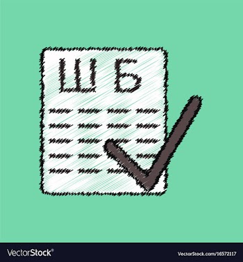 Flat shading style icon eye test with check mark vector image