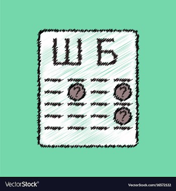 Flat shading style icon eye test with check mark vector image