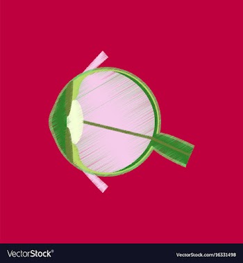 Flat shading style icon eye vector image