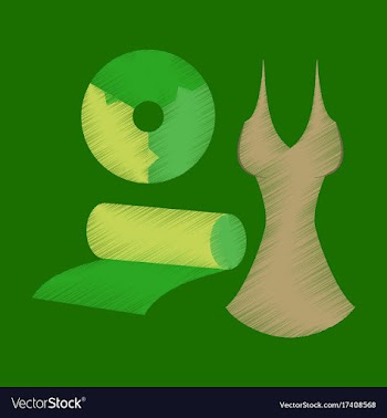 Flat shading style icon fabric diagram vector image