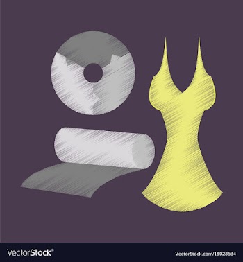 Flat shading style icon fabric diagram vector image