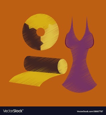 Flat shading style icon fabric diagram vector image