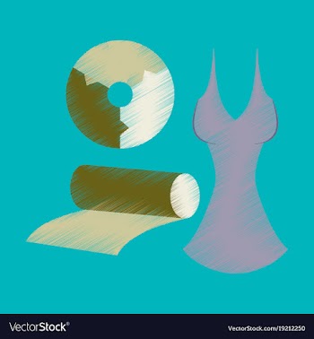Flat shading style icon fabric diagram vector image