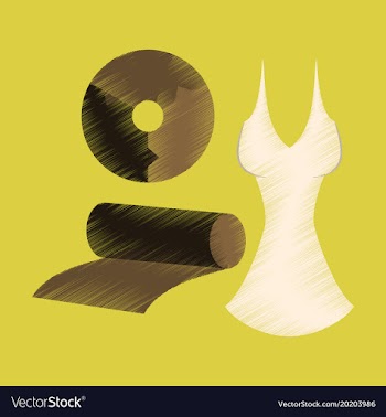 Flat shading style icon fabric diagram vector image