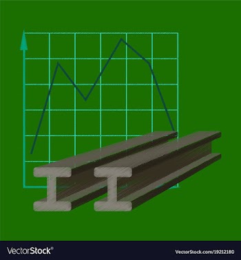 Flat shading style icon falling graph vector image