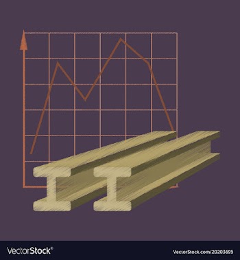 Flat shading style icon falling graph vector image